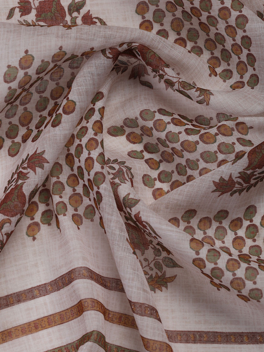 Printed Chanderi Unstitched Suit With Dupatta