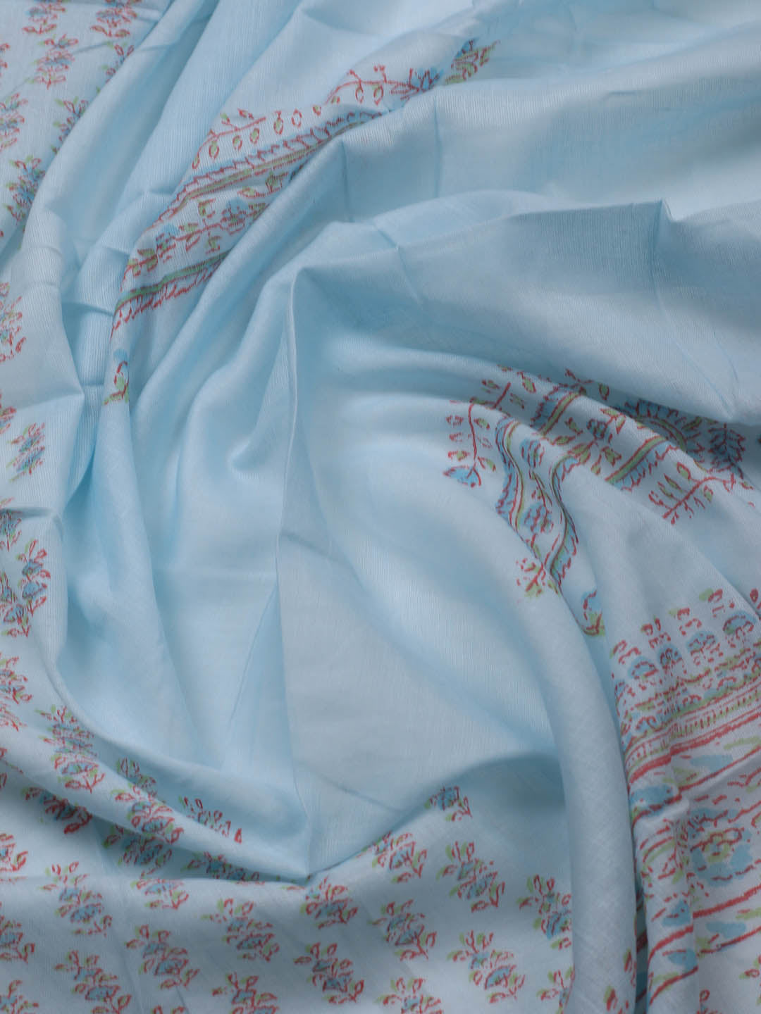 Printed Cotton Blend Unstitched Suit Piece With Dupatta