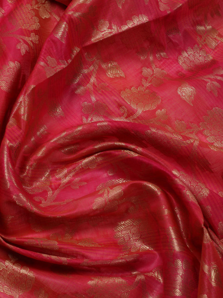 Woven Design Chanderi Unstitched Suit With Dupatta
