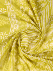 Neck Patti Cotton Blend Unstitched Suit With Dupatta