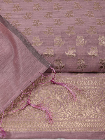 Woven Chanderi Unstitched Suit With Dupatta