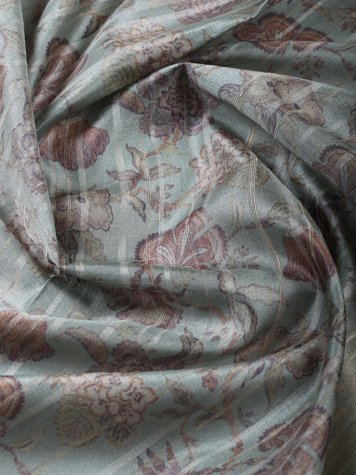 Neck Embroidered Tissue Unstitched Suit With Dupatta