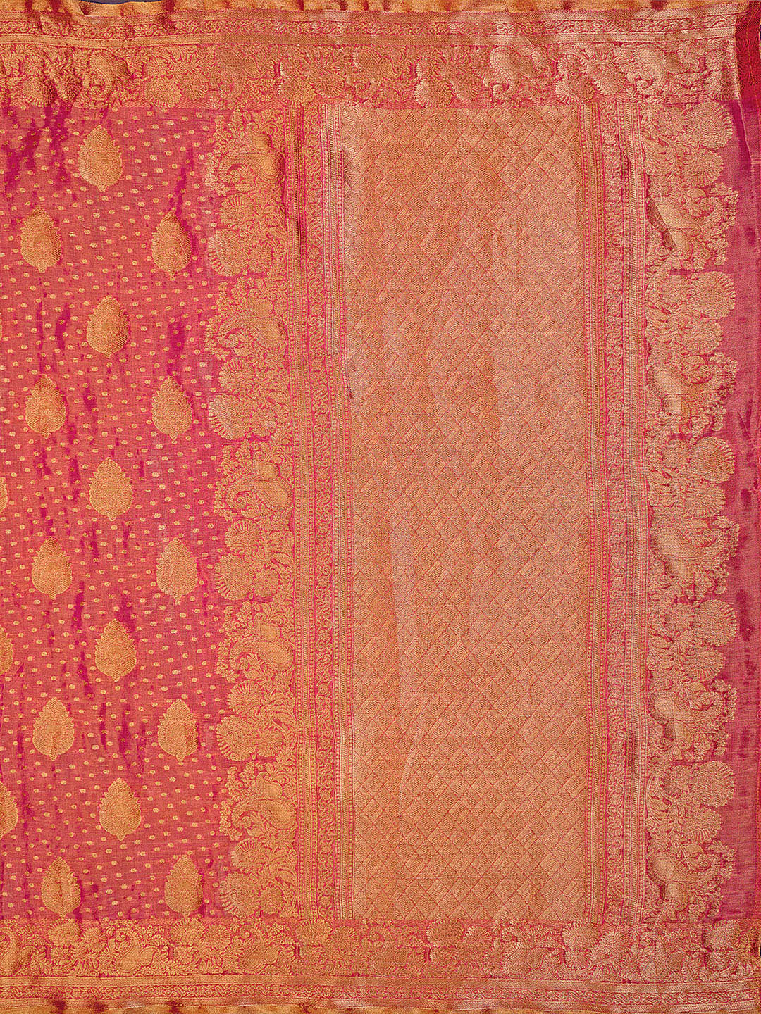 Zari Jaal Cotton Woven Saree