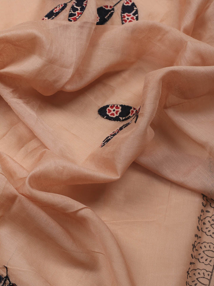 Printed Cotton Blend Unstitched Suit With Dupatta