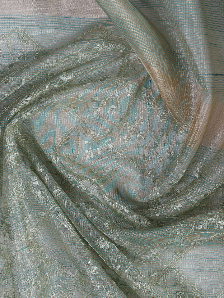Woven Tissue Unstitched Suit With Dupatta