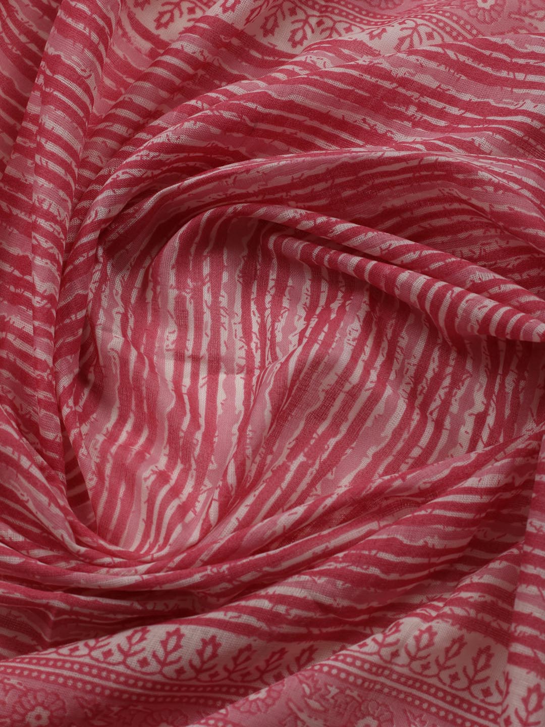 Printed Cotton Blend Unstitched Suit Piece With Dupatta