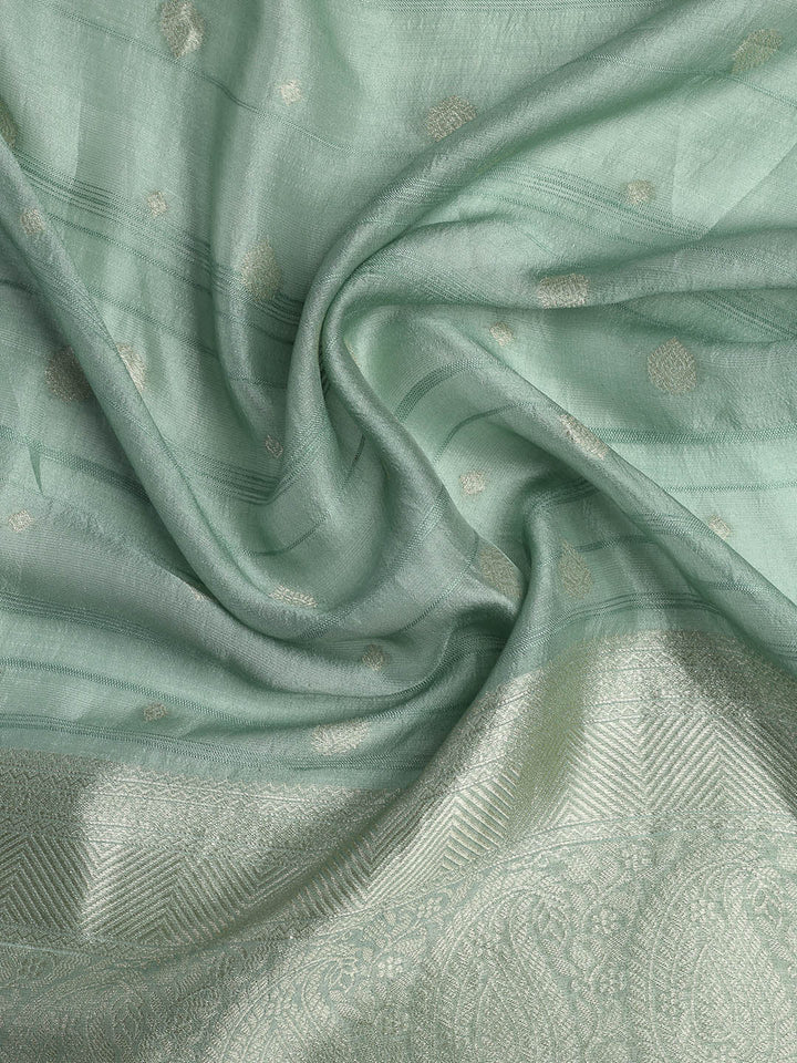 Embroidery Art Silk Unstitched Suit With Dupatta