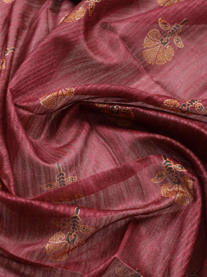 Neck Embroidered Chanderi Unstitched Suit With Dupatta