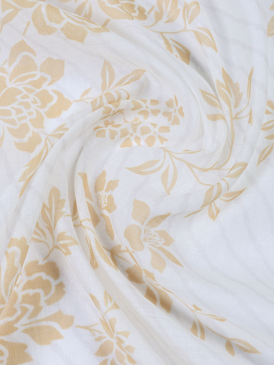 Floral Printed Linen Unstitched Suit With Dupatta