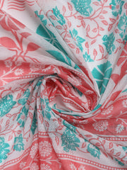 Printed Cotton Blend Unstitched Suit With Dupatta
