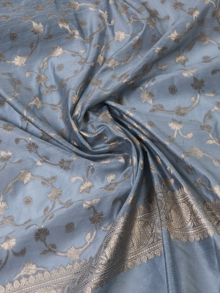 Woven Chanderi Unstitched Suit With Dupatta