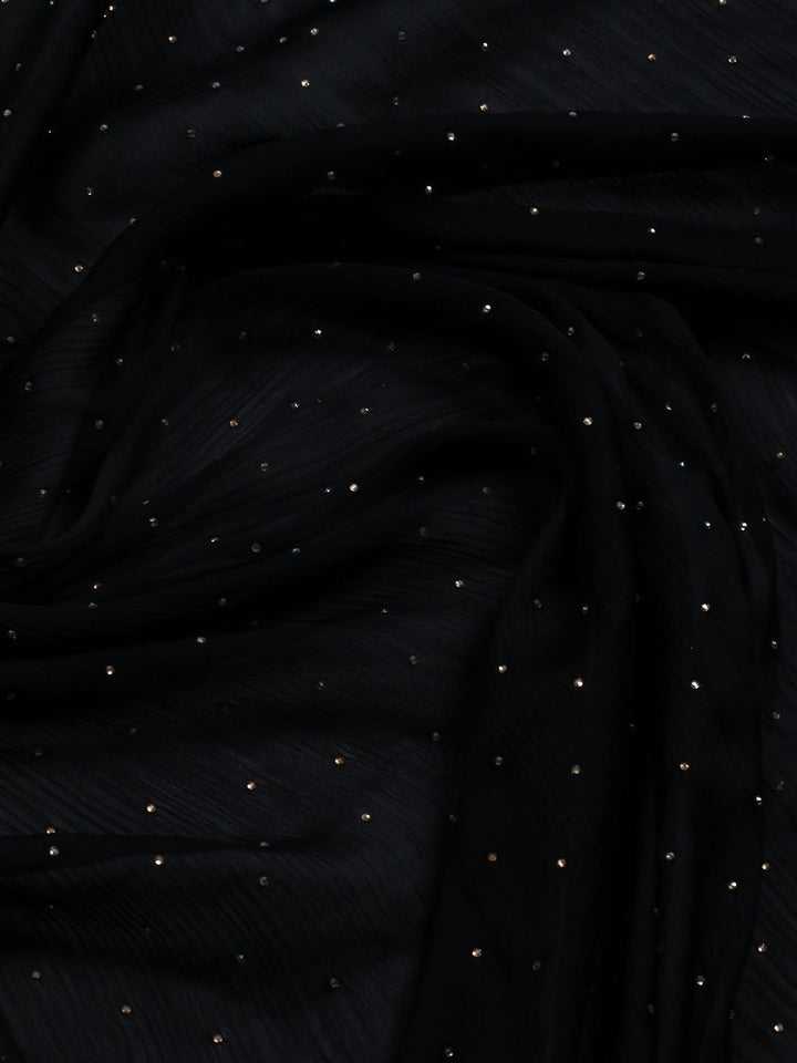 Sequins Work Chinon Unstitched Suit Piece With Dupatta