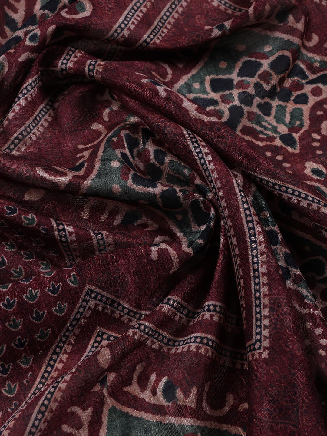 Neck Embroidery Tussar Unstitched Suit Piece With Dupatta