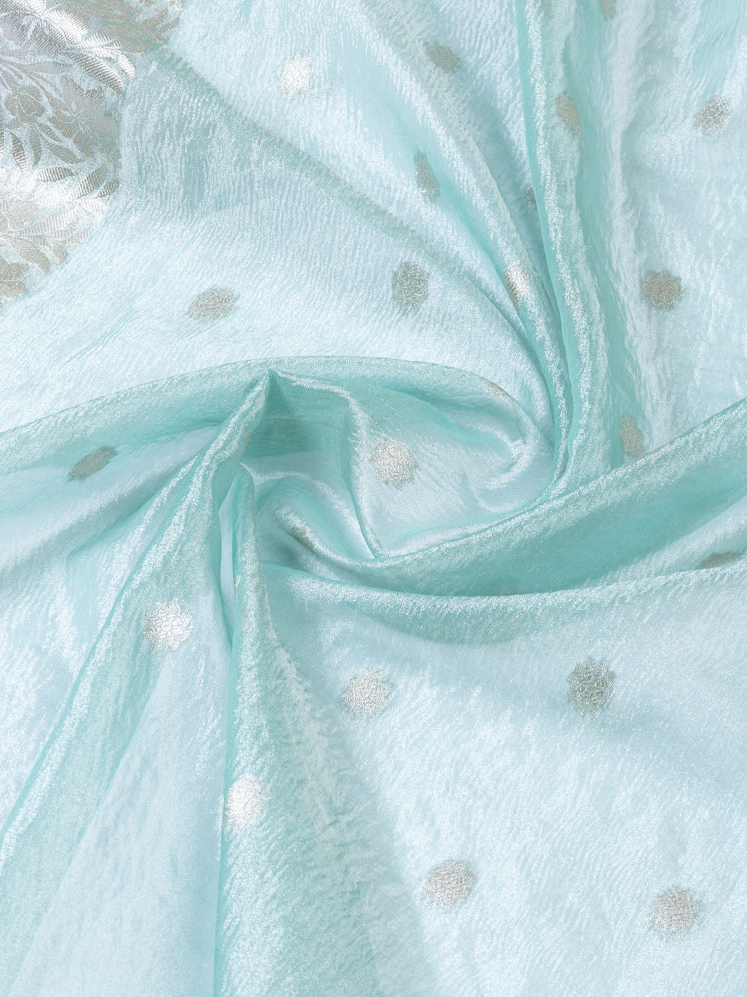 Neck Embroidered Tissue Unstitched Suit Piece With Dupatta