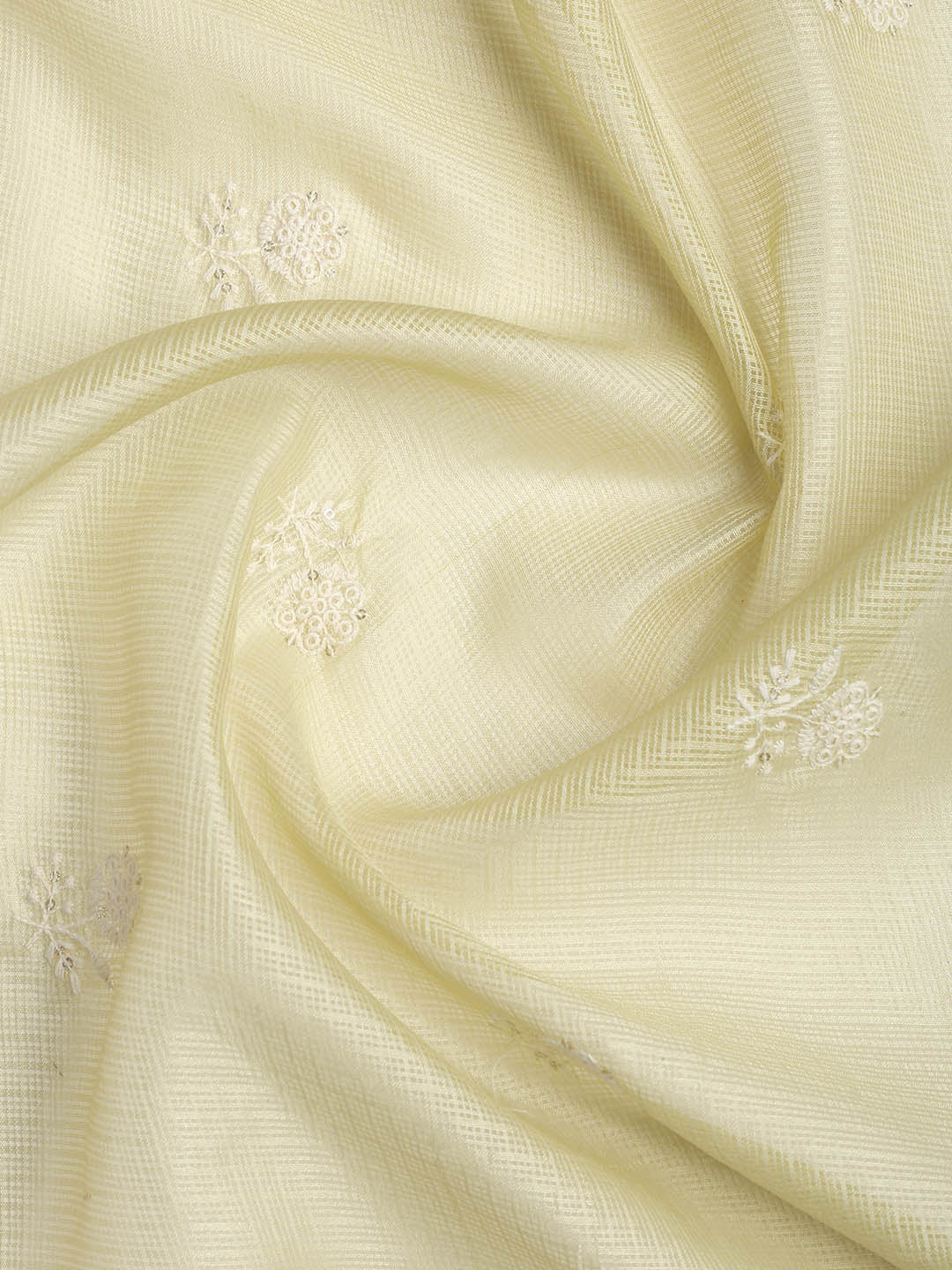 Embroidered Cotton Blend Unstitched Suit Piece With Dupatta