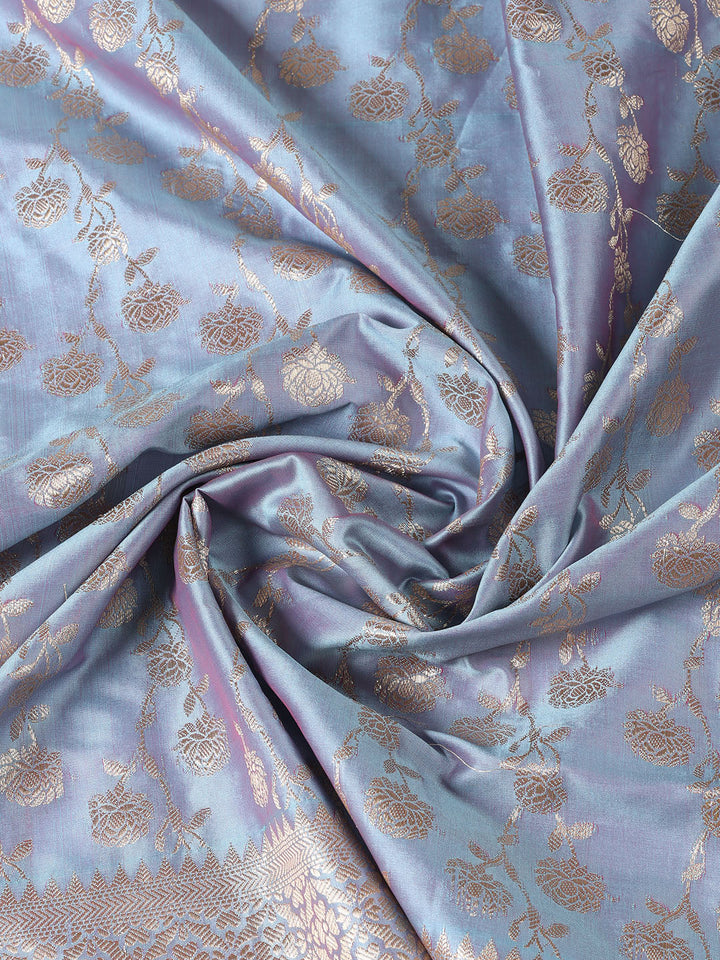 Woven Chanderi Unstitched Suit Piece With Dupatta