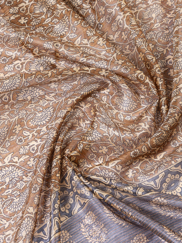 Neck Embroidered Chanderi Unstitched Suit With Dupatta