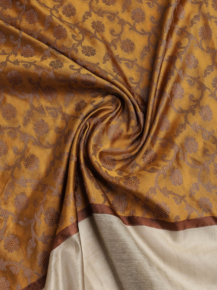Woven Chanderi Unstitched Suit With Dupatta