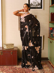 Hand Embroidery Tissue Saree