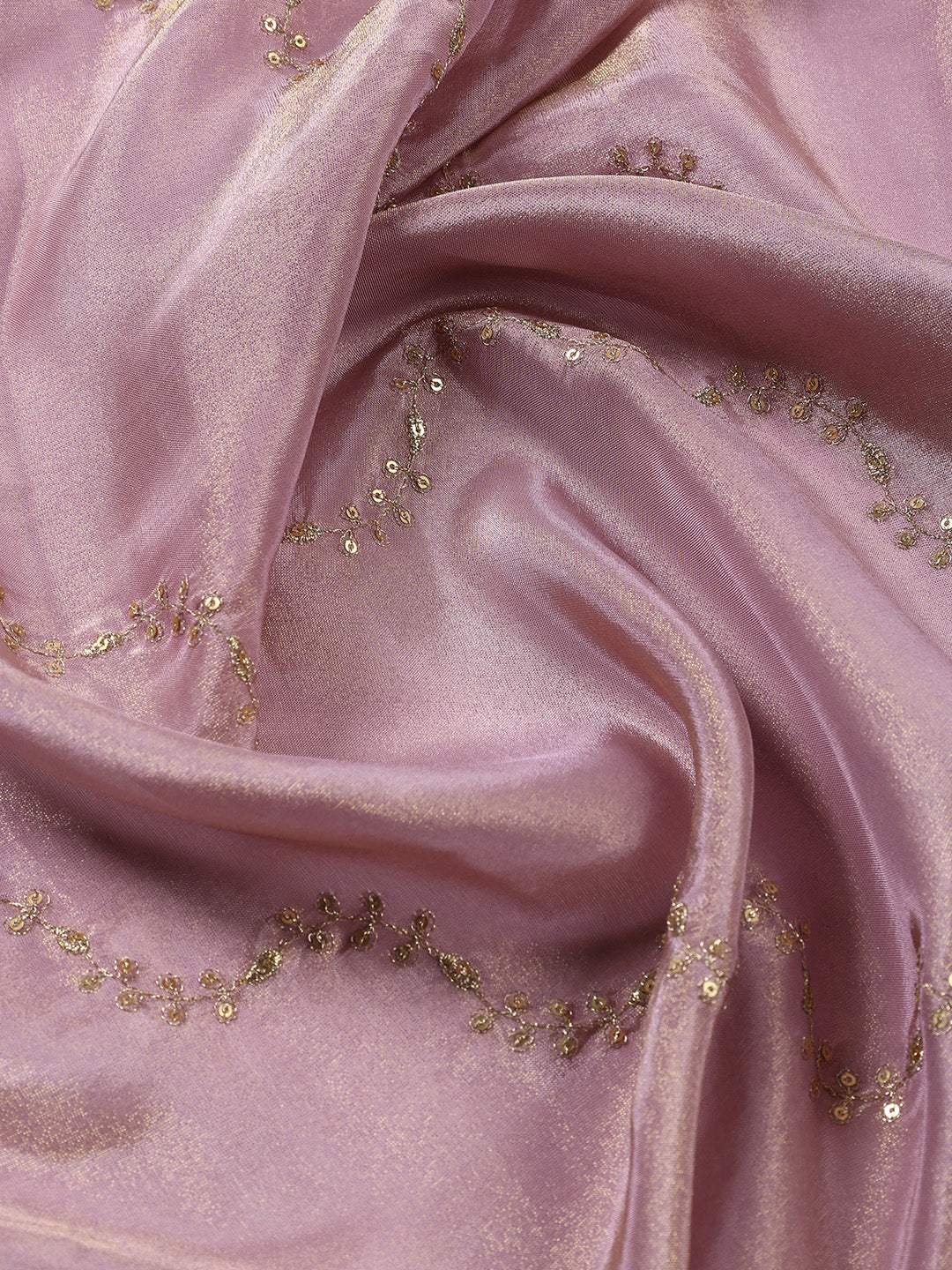 Neck Embroidered Tissue Unstitched Suit With Dupatta