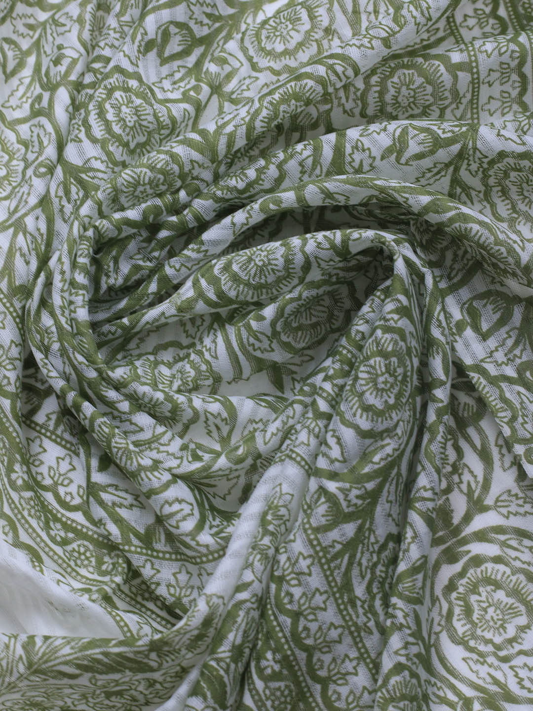 Printed Cotton Blend Unstitched Suit With Dupatta