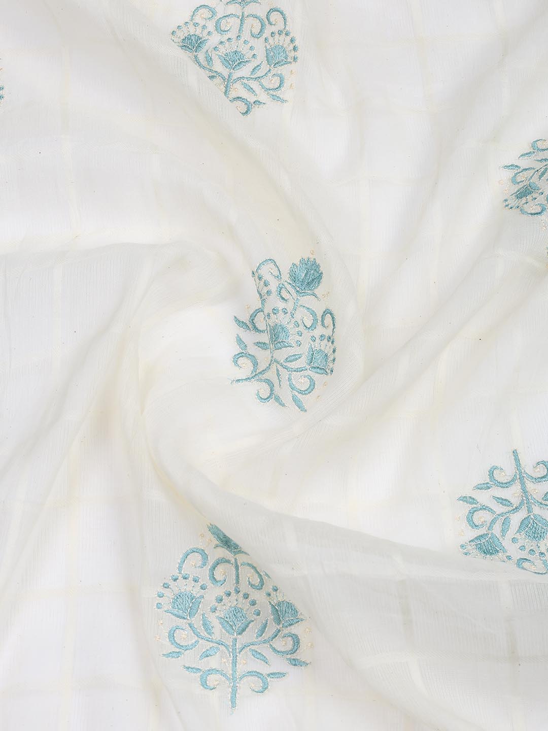 Printed Cotton Blend Unstitched Suit With Dupatta