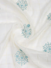 Printed Cotton Blend Unstitched Suit With Dupatta