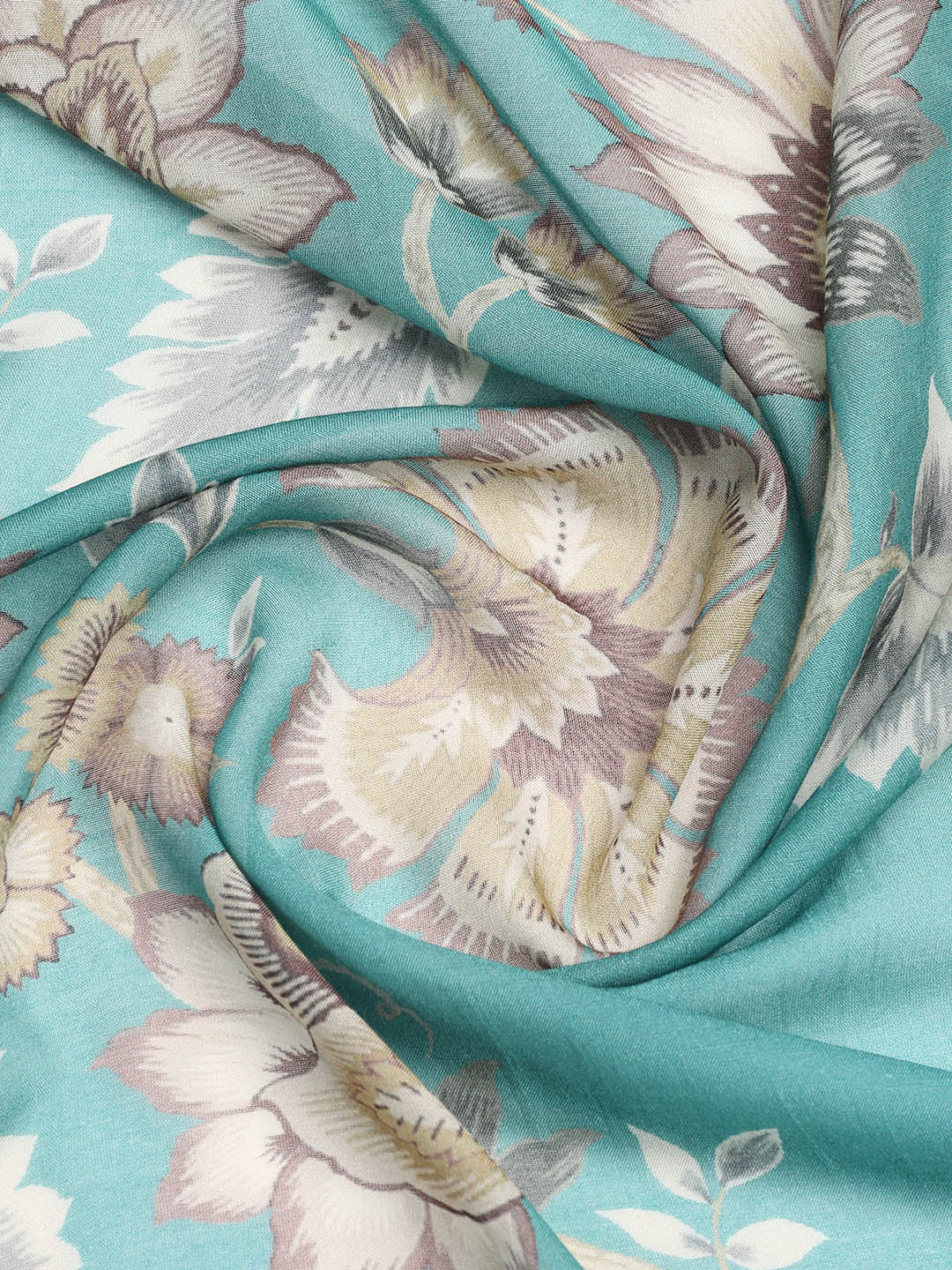 Printed Muslin Unstitched Suit With Dupatta