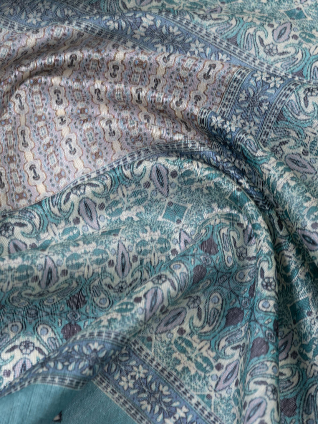 Neck Embroidery Chanderi Unstitched Suit With Dupatta