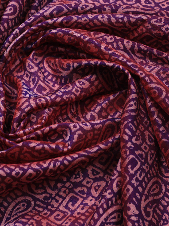 Art Silk Unstitched Suit Piece With Dupatta