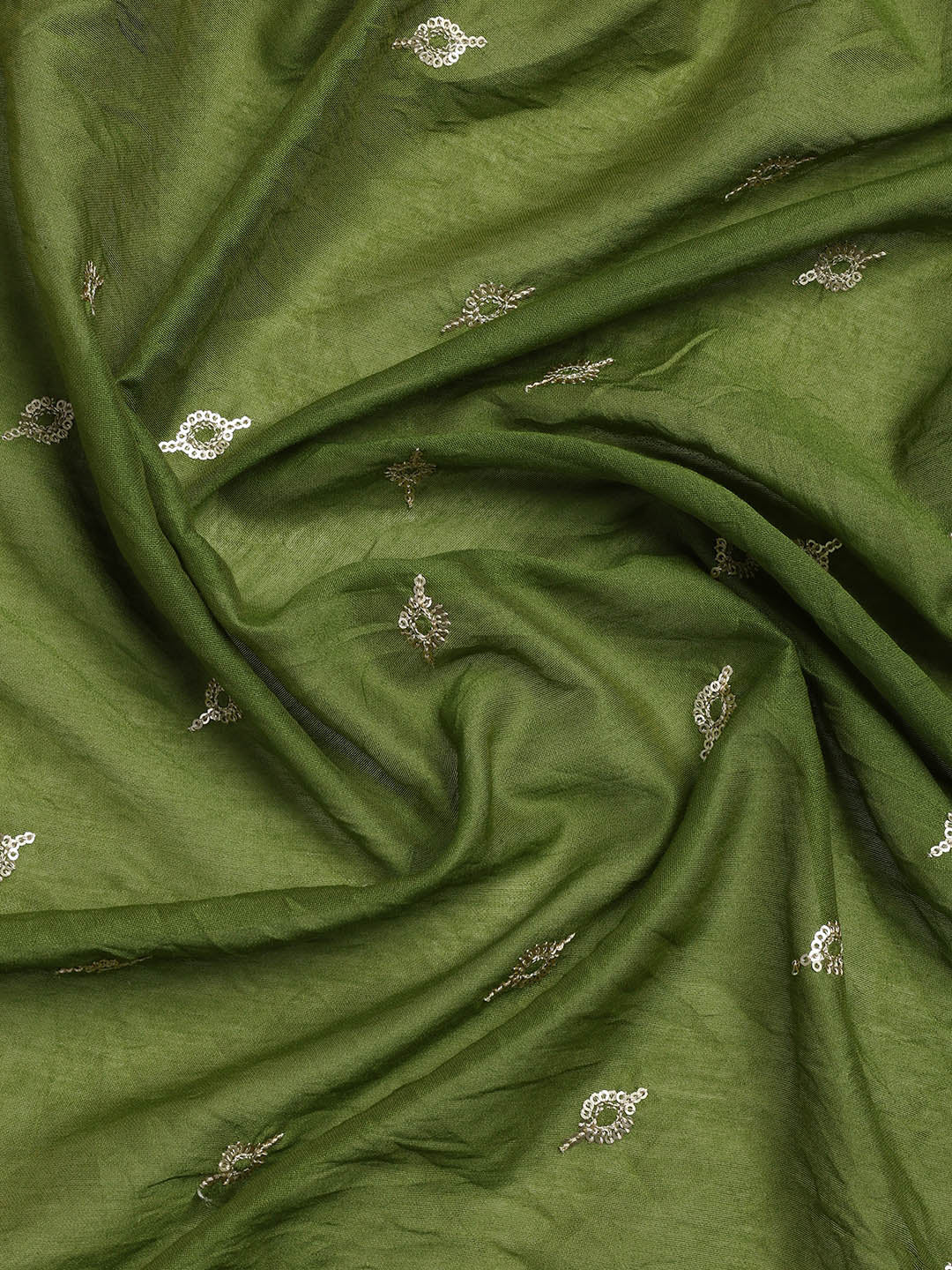 Embroidered Cotton Blend Unstitched Suit Piece With Dupatta