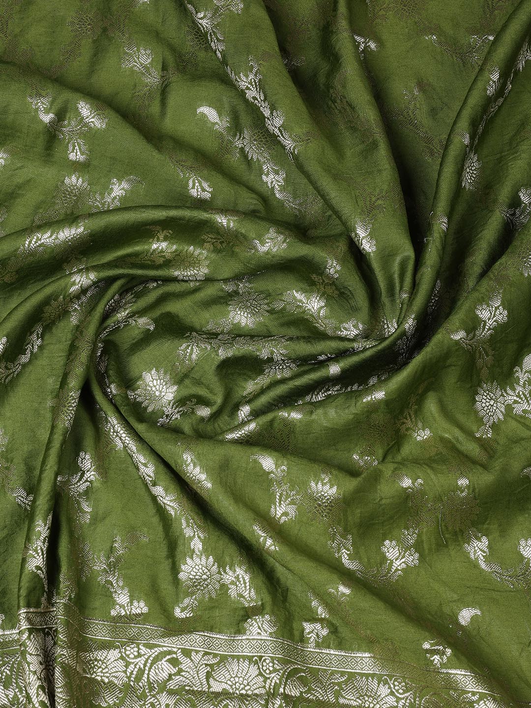 Woven Chanderi Unstitched Suit With Dupatta