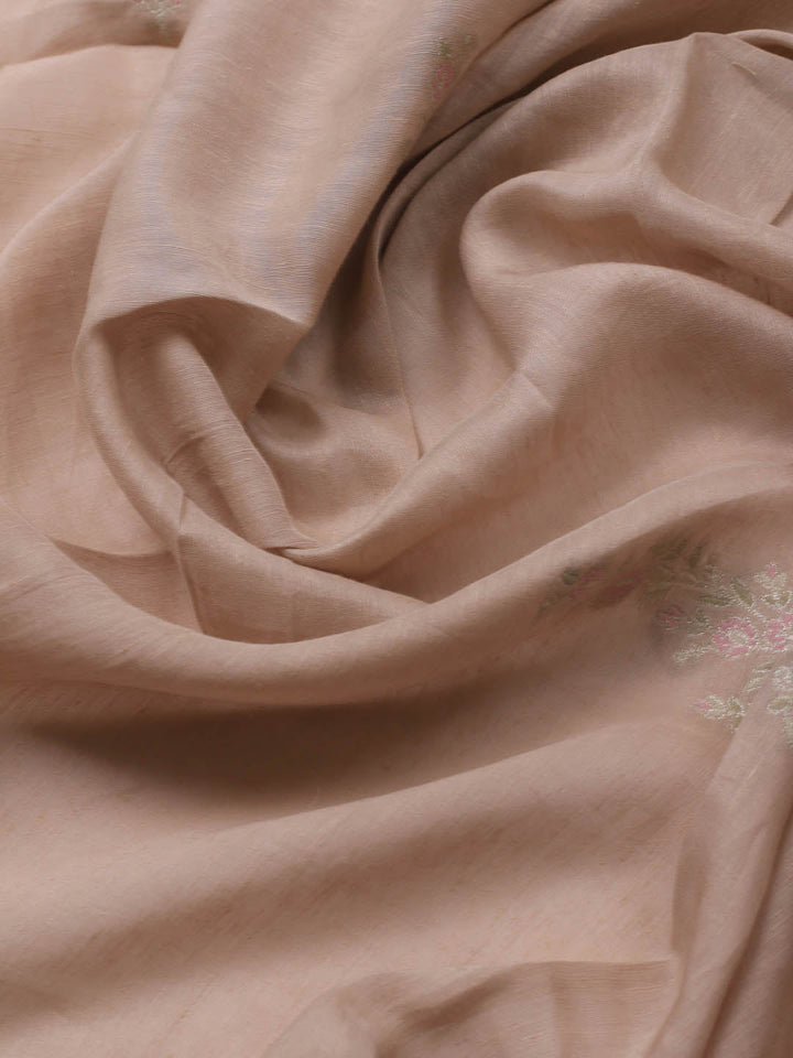 Embroidery Linen Unstitched Suit With Dupatta