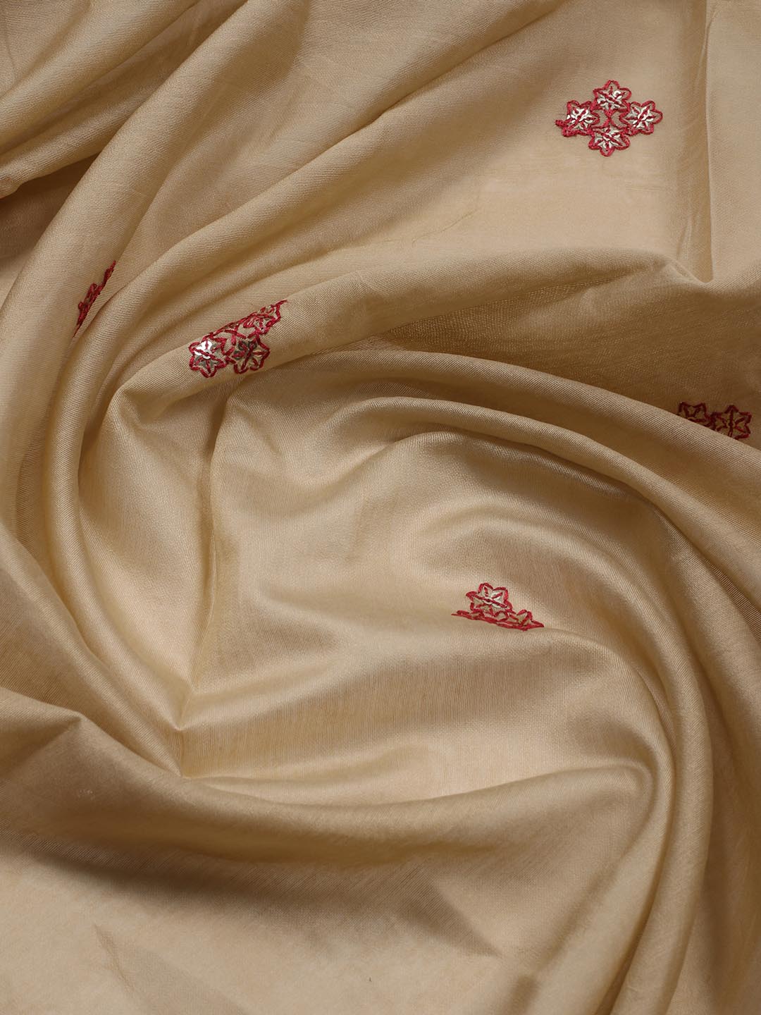 Embroidered Cotton Blend Unstitched Suit Piece With Dupatta