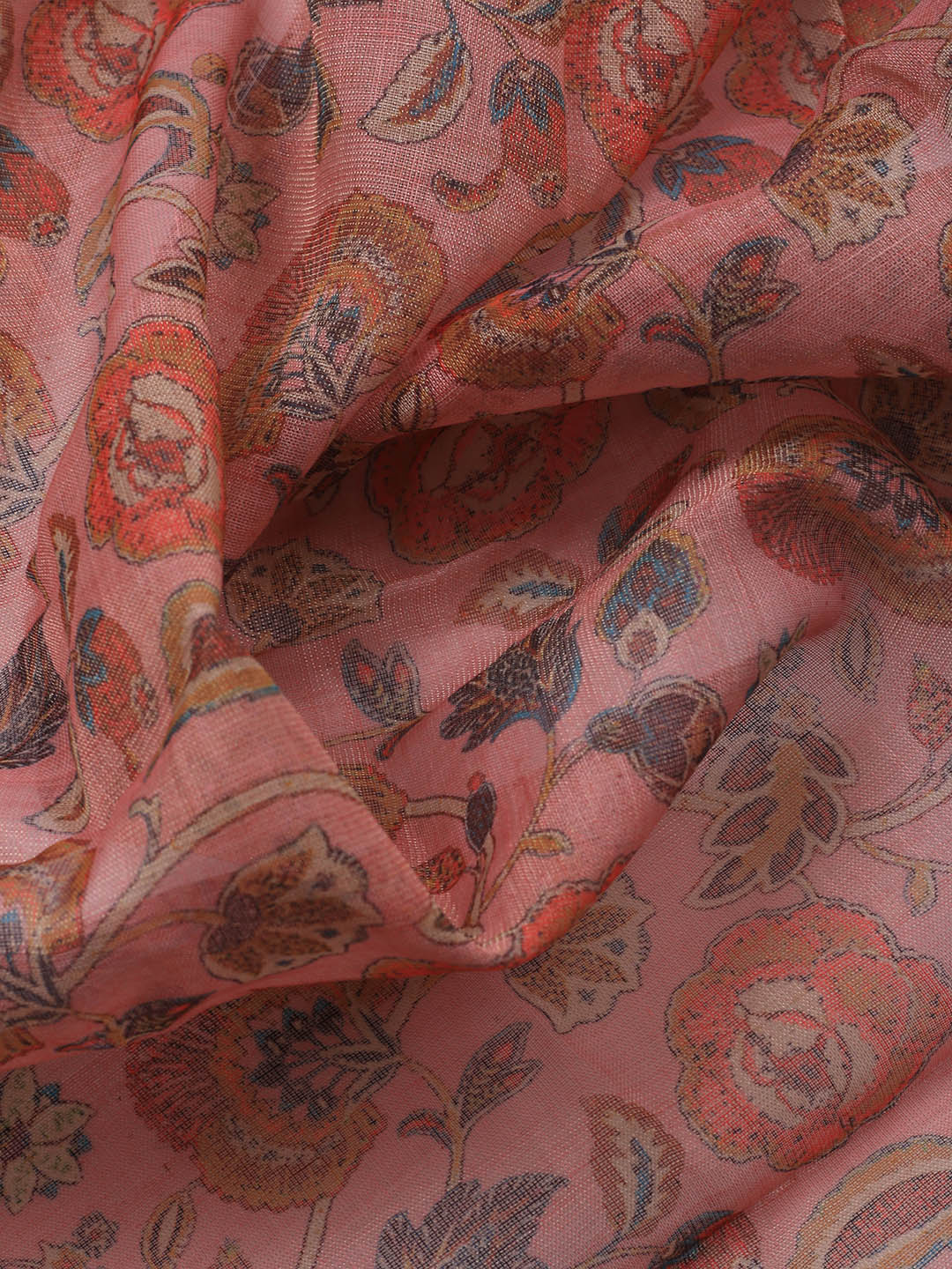 Embroidered Tissue Unstitched Suit Piece With Dupatta