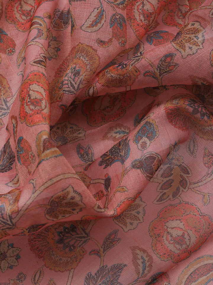 Embroidered Tissue Unstitched Suit Piece With Dupatta