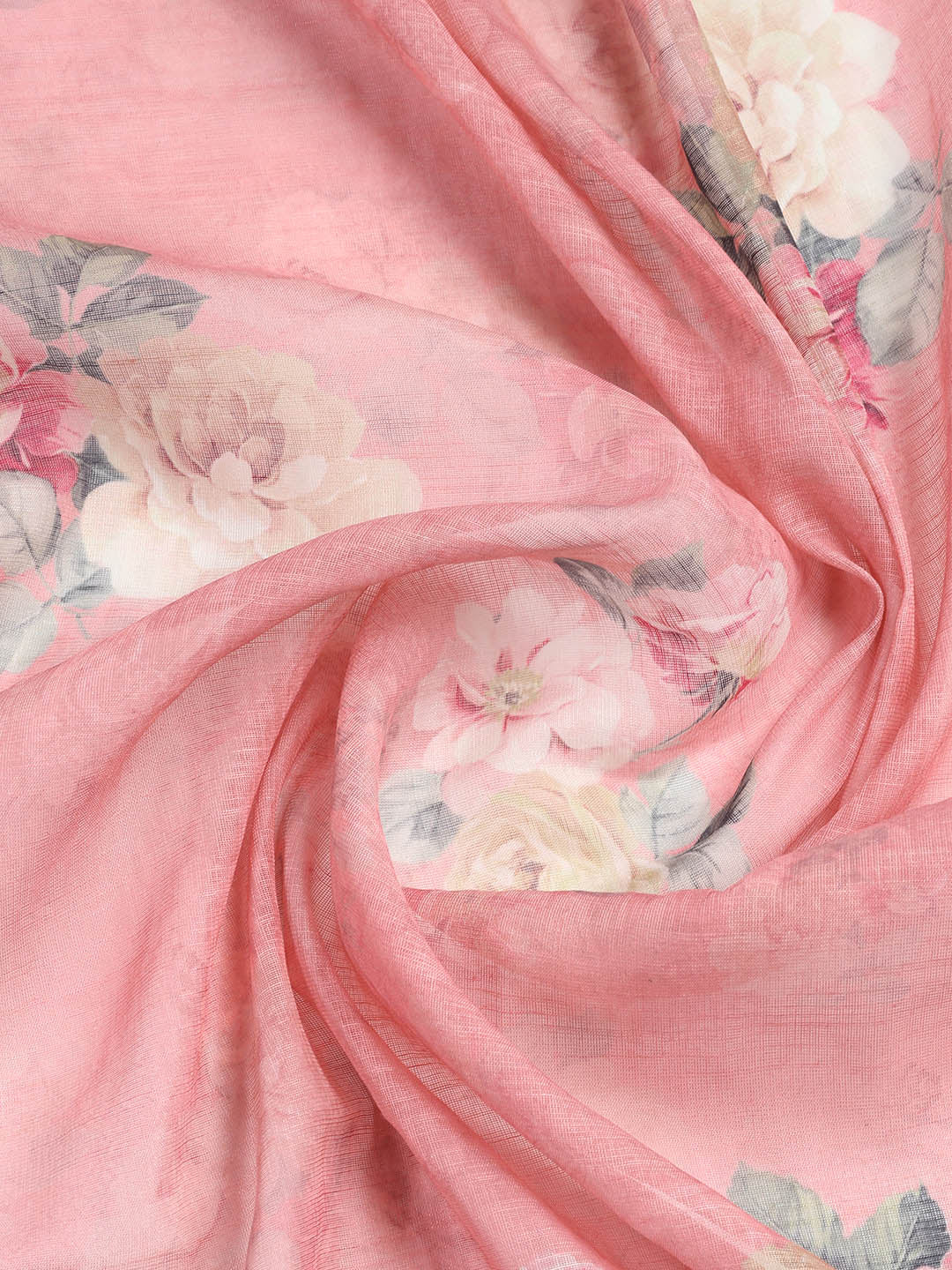 Printed Linen Unstitched Suit Piece With Dupatta