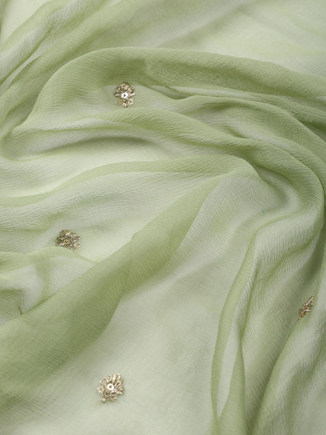 Neck Embroidered Tissue Unstitched Suit With Dupatta