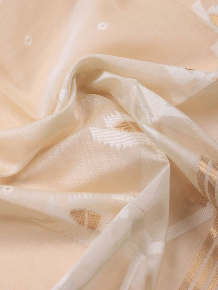 Jamdani Chanderi Unstitched Suit Piece With Dupatta