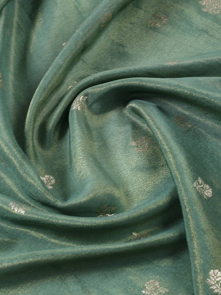 Neck Embroidered Tissue Unstitched Suit With Dupatta