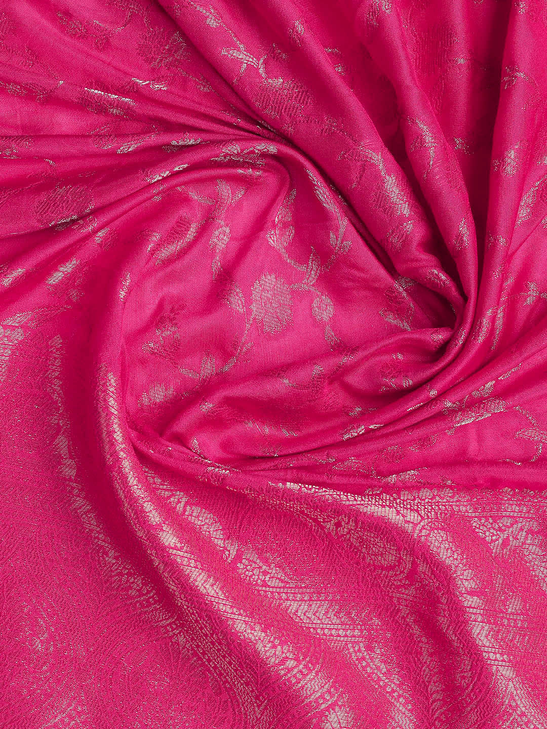 Embroidered Chanderi Unstitched Suit Piece With Dupatta