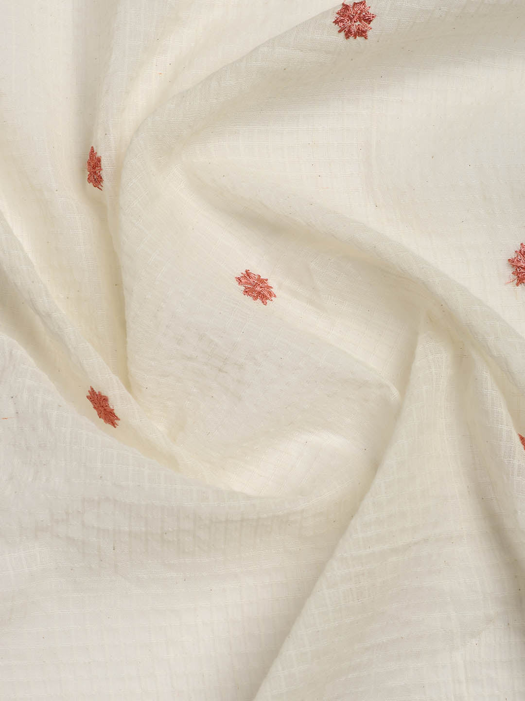 Embroidered Cotton Blend Unstitched Suit Piece With Dupatta