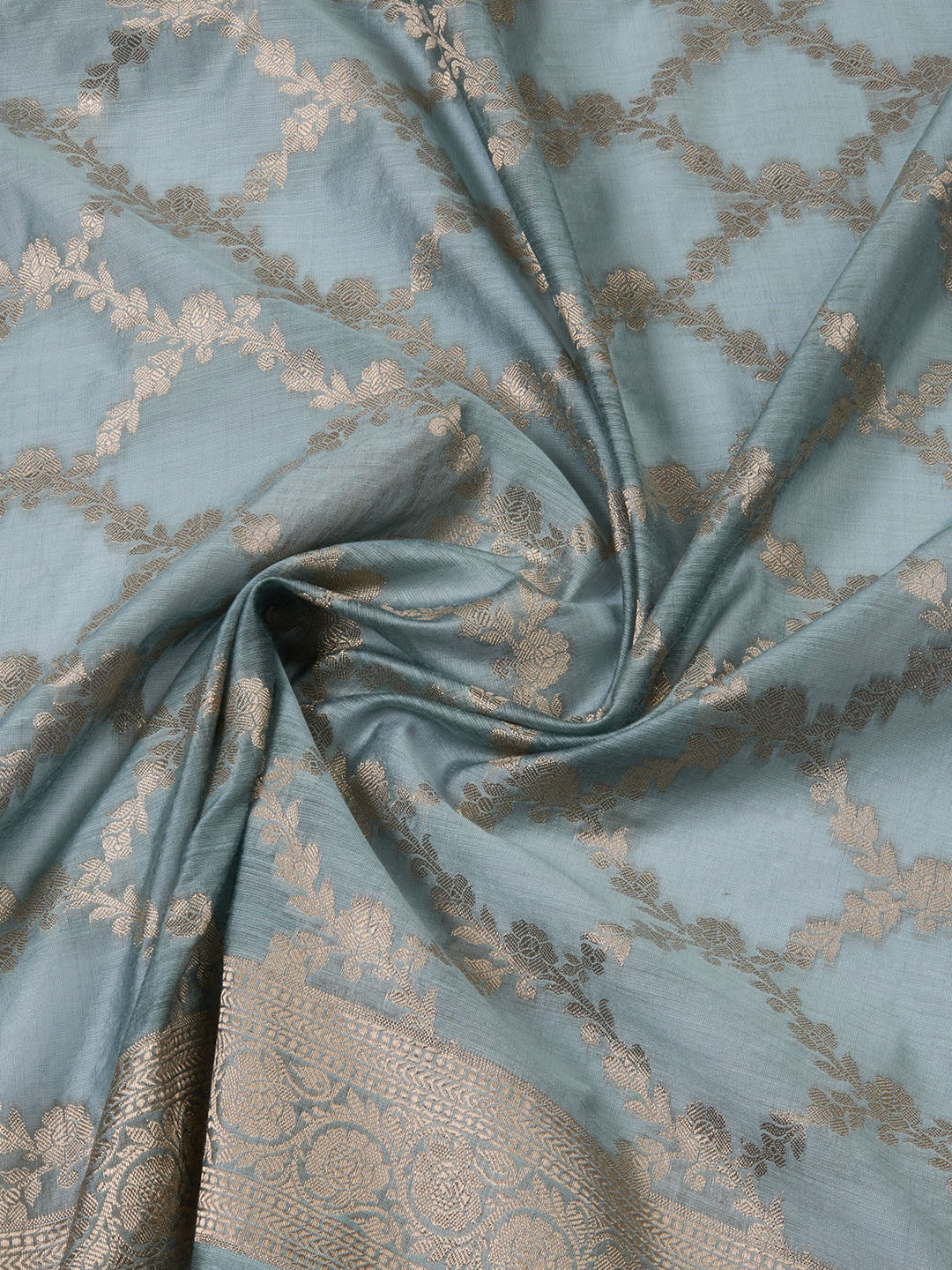Woven Chanderi Unstitched Suit With Dupatta
