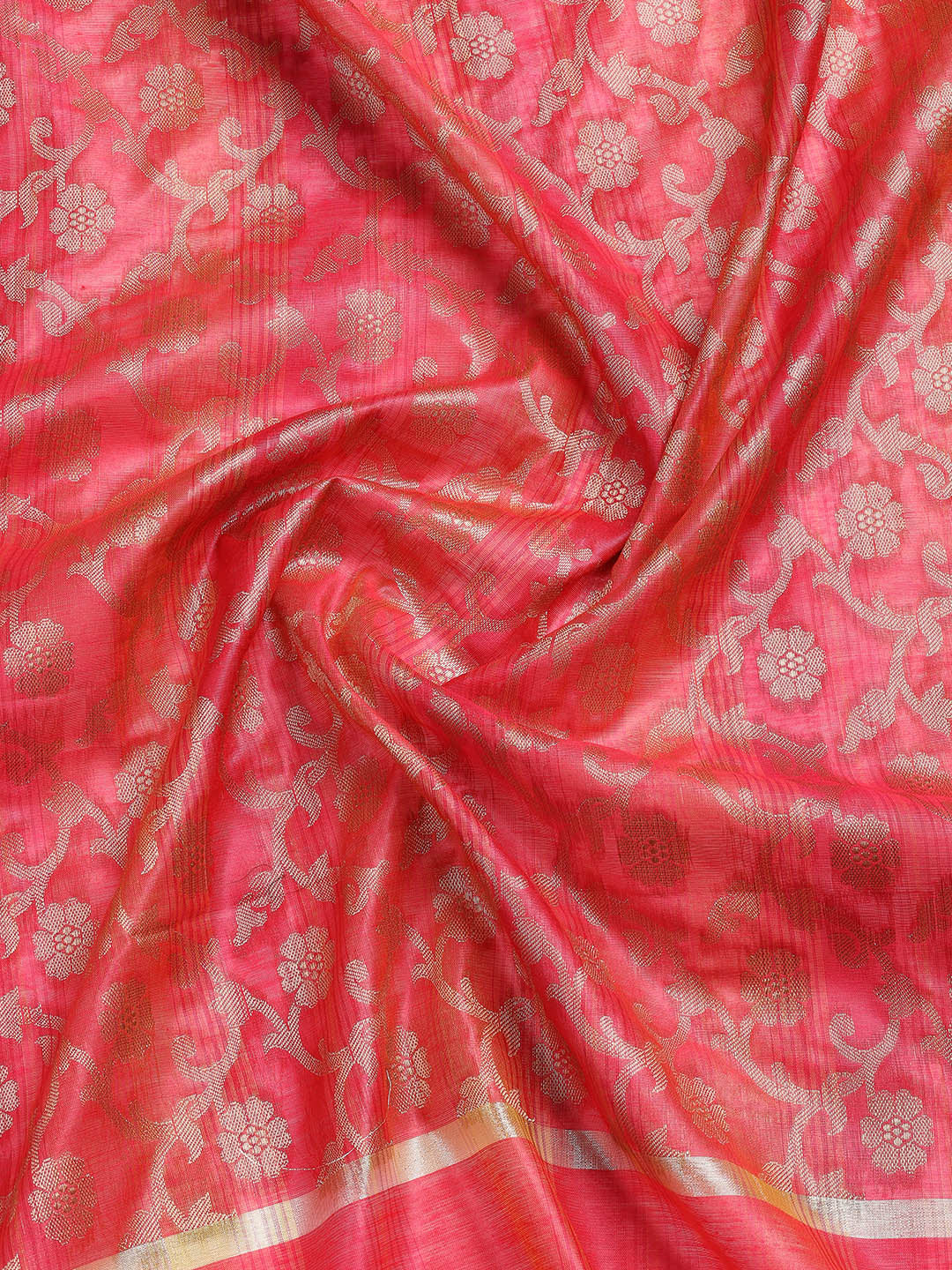Woven Chanderi Unstitched Suit With Dupatta