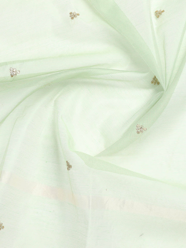 Embroidered Cotton Blend Unstitched Suit Piece With Dupatta