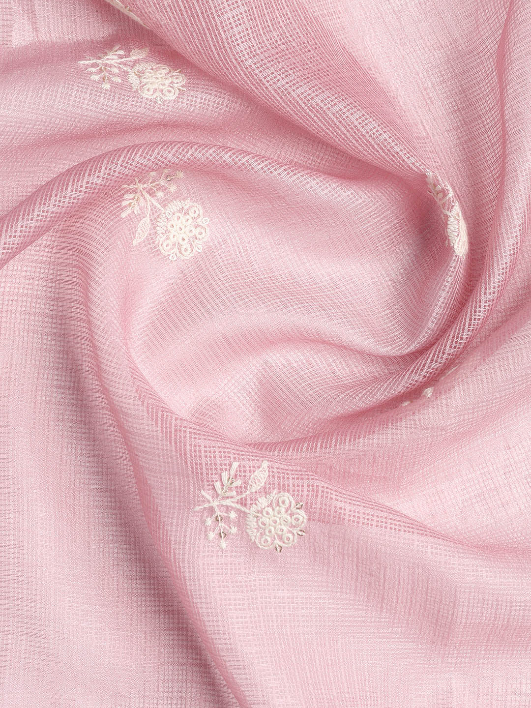Embroidered Cotton Blend Unstitched Suit Piece With Dupatta