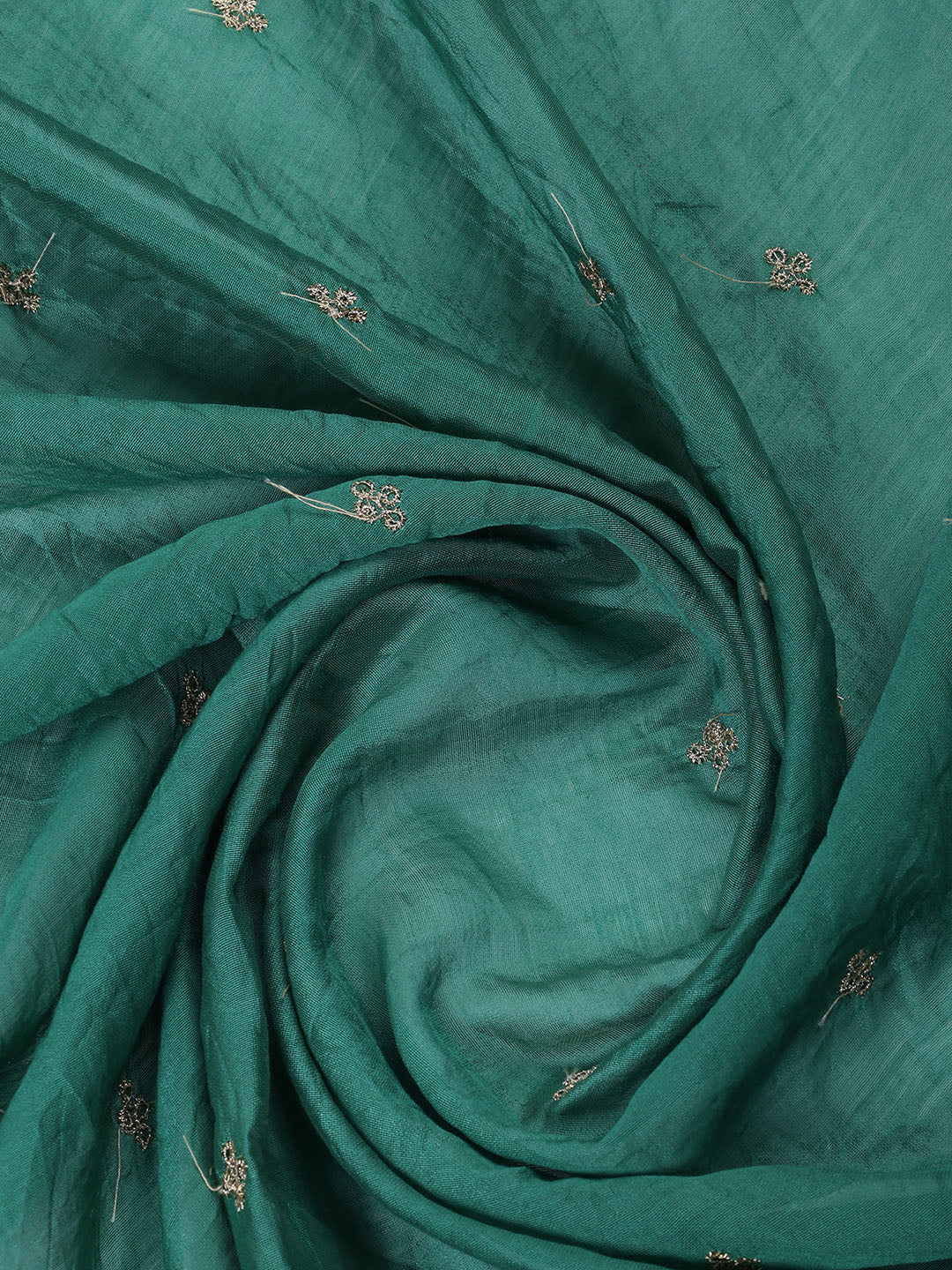 Neck Embroidered Cotton Blend Unstitched Suit With Dupatta