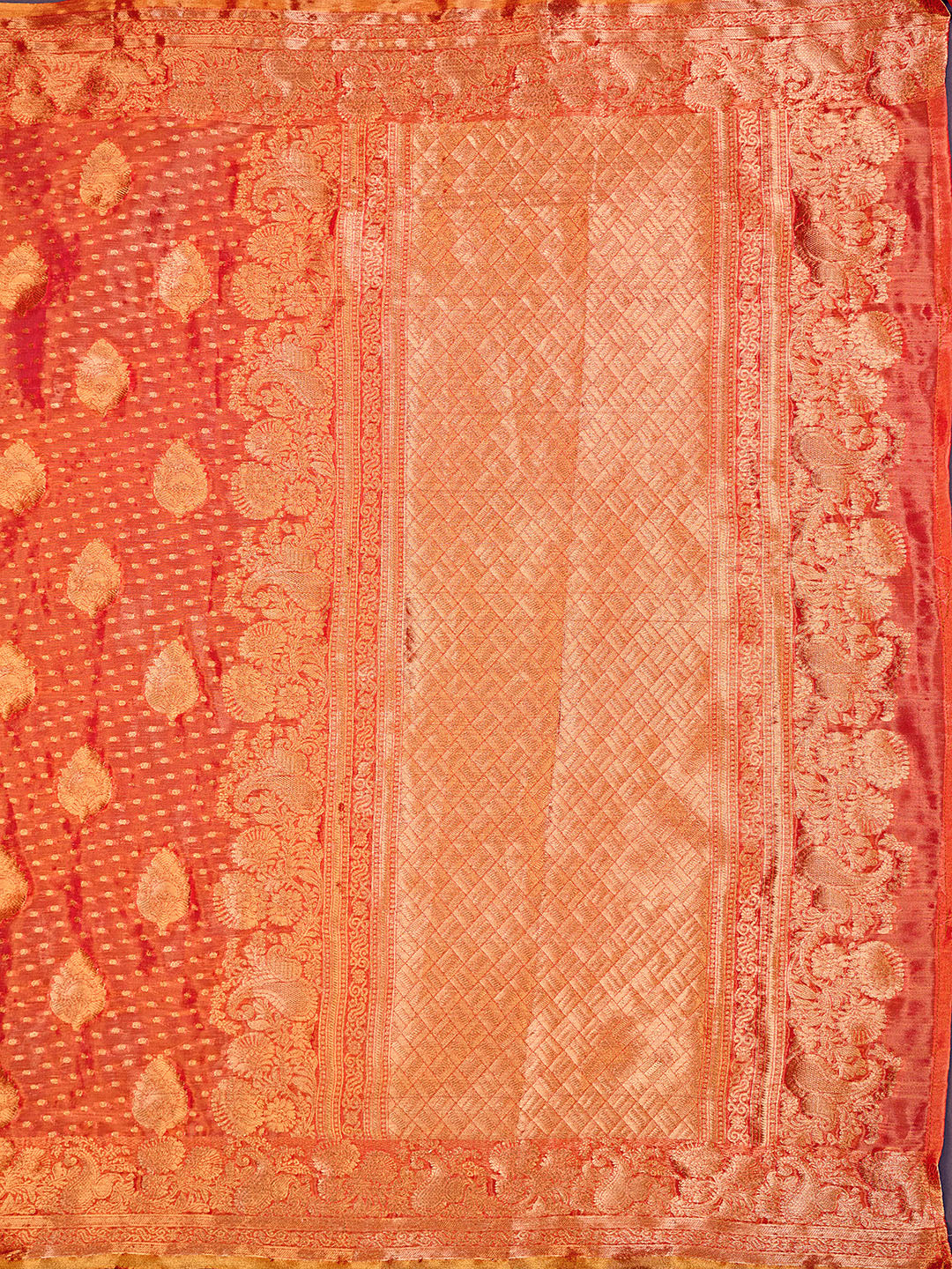 Zari Jaal Cotton Woven Saree