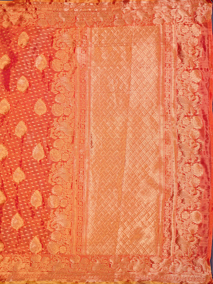 Zari Jaal Cotton Woven Saree