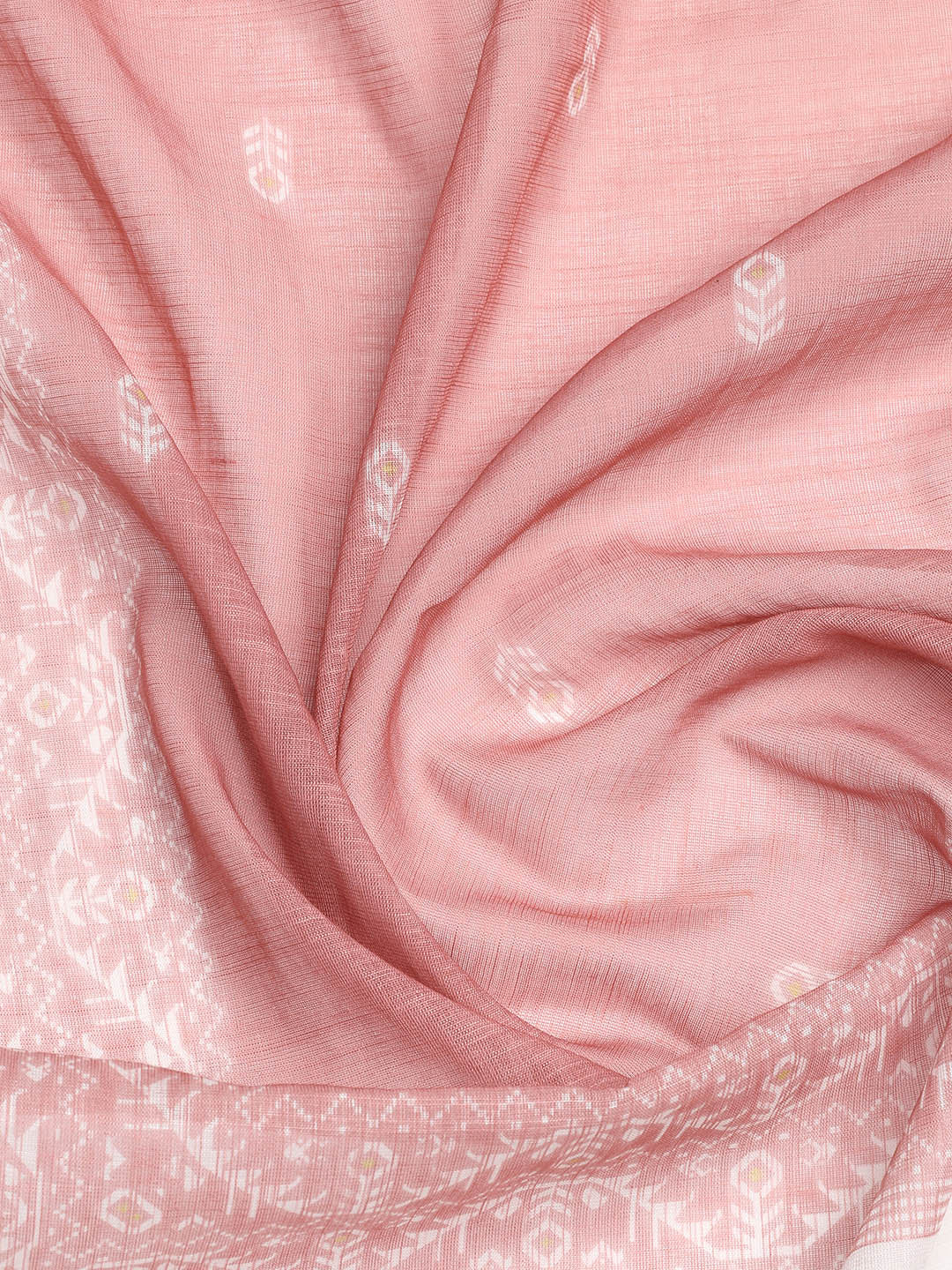 Printed Linen Unstitched Suit With Dupatta